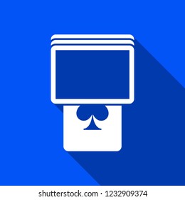 Playing cards icon with shadow ,spades sign design
