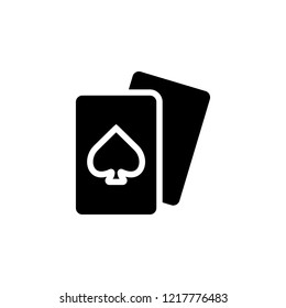 playing cards icon. Simple glyph vector of web set for UI and UX, website or mobile application