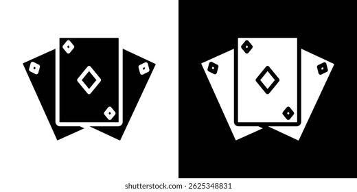 Playing cards icon simple line vector. Symbol, logo.