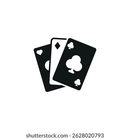 Playing cards icon. Simple playing cards icon for social media, app and web design. Vector illustration.