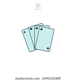 Playing Cards icon theme symbol vector illustration isolated on white background