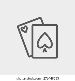 Juego de tarjetas icono línea delgada para web y móvil, moderno diseño minimalista plano. Icono vector de gris oscuro sobre fondo gris claro.