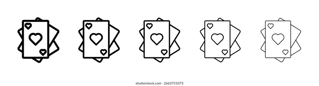 ícone de cartas de jogar coleção de vetores. EPS 10