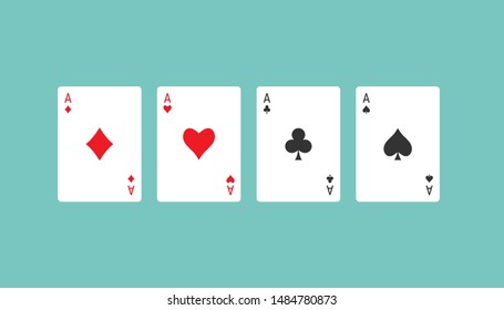 Playing cards icon. Vector illustration, flat design.