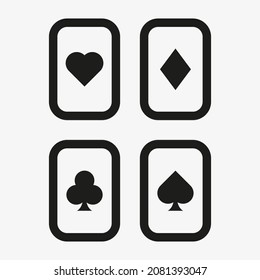 Playing cards icon. Vector illustration isolated on white background.