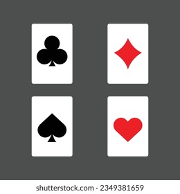 Playing cards icon. Vector illustration, flat illustration on white background..eps