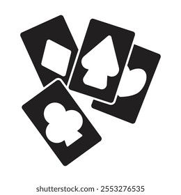 Playing cards icon vector on white background
