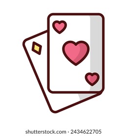 Playing Cards Icon vector. Stock illustration.