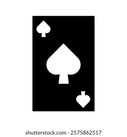playing cards icon vector,simple, black line white background