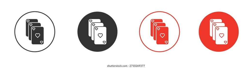 Playing cards icon. web vector design