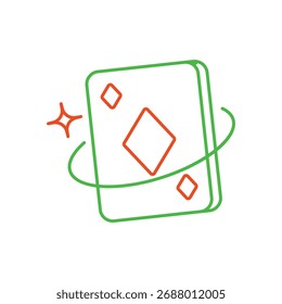 Icono de tarjetas de juego con fondo blanco Ilustración de stock de Vector