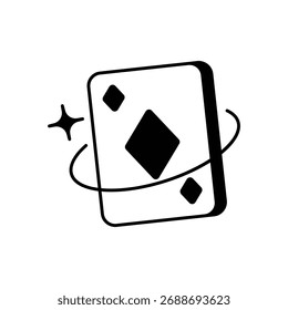 Playing cards icon with white background vector stock illustration