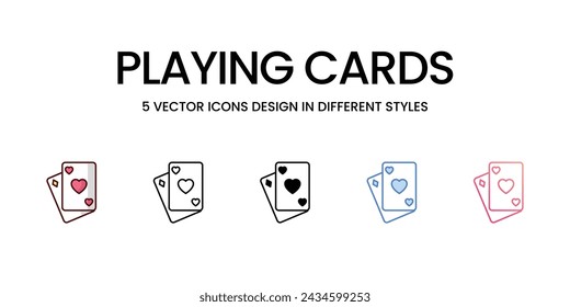 Iconos de cartas de juego. Conveniente para la página web, aplicación móvil, UI, UX y diseño de GUI.