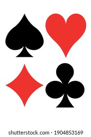 playing cards icons vectoral drawing