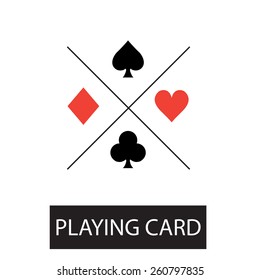 Playing cards icons.Vector illustration.