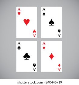 Playing cards illustration. Vector art.