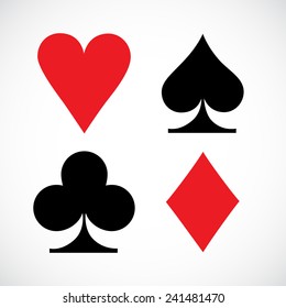 Playing cards illustration. Vector art.