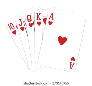 Playing cards, isolated on white background 