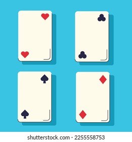 playing cards isolated vector illustration