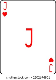 Playing cards. Jack of hearts. A deck of poker cards.