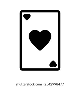 Ícone de linha de cartas de jogar. sinal de estilo linear para conceito móvel e web design. Ícone de vetor de contorno de cartas de espadas. Casinos,