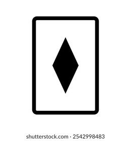 Ícone de linha de cartas de jogar. sinal de estilo linear para conceito móvel e web design. Ícone de vetor de contorno de cartas de espadas. Casinos,