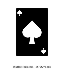 Ícone de linha de cartas de jogar. sinal de estilo linear para conceito móvel e web design. Ícone de vetor de contorno de cartas de espadas. Casinos,