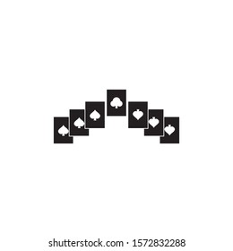 Playing cards logo template vector icon design