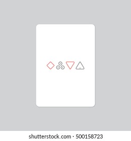 Playing Cards, Minimal flat icon design, Vector illustration