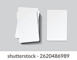 Playing cards mockup. Blank cards deck of poker hand, successful game, bet, casino ads, gambling business, game card or note cards, greeting card, invitation, credit card, business card isolated