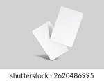 Playing cards mockup. Blank cards deck of poker hand, successful game, bet, casino ads, gambling business, game card or note cards, greeting card, invitation, credit card, business card isolated