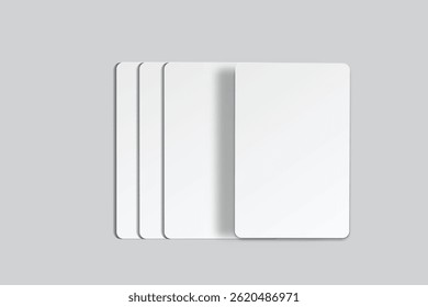 Playing cards mockup. Blank cards deck of poker hand, successful game, bet, casino ads, gambling business, game card or note cards, greeting card, invitation, credit card, business card isolated