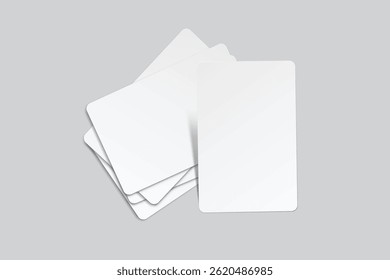 Playing cards mockup. Blank cards deck of poker hand, successful game, bet, casino ads, gambling business, game card or note cards, greeting card, invitation, credit card, business card isolated
