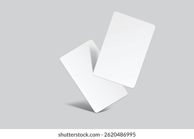 Playing cards mockup. Blank cards deck of poker hand, successful game, bet, casino ads, gambling business, game card or note cards, greeting card, invitation, credit card, business card isolated