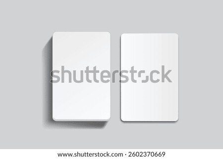 Playing cards mockup. Blank cards deck of poker hand, successful game, bet, casino ads, gambling business, game card or note cards, greeting card, invitation, credit card, business card isolated
