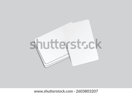 Playing cards mockup. Blank cards deck of poker hand, successful game, bet, casino ads, gambling business, game card or note cards, greeting card, invitation, credit card, business card isolated

