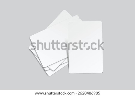 Playing cards mockup. Blank cards deck of poker hand, successful game, bet, casino ads, gambling business, game card or note cards, greeting card, invitation, credit card, business card isolated