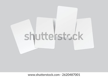 Playing cards mockup. Blank cards deck of poker hand, successful game, bet, casino ads, gambling business, game card or note cards, greeting card, invitation, credit card, business card isolated