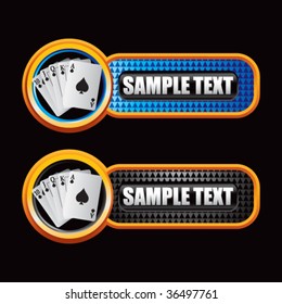 playing cards on web banners