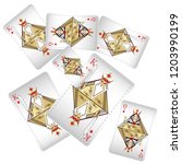 Playing Cards on White Background. Vector illustration
