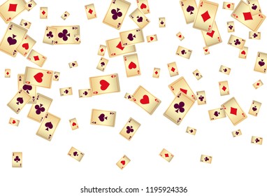 Playing Cards on White Background. Vector illustration
