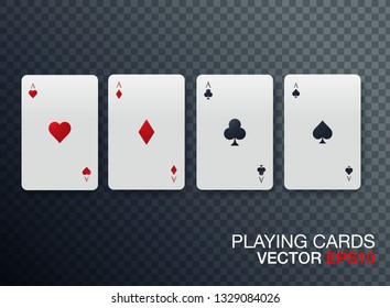 Playing cards and poker chips fly casino. Casino roulette concept on white background. Poker casino vector illustration