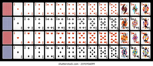 Playing cards for poker. Vector. Eps-10