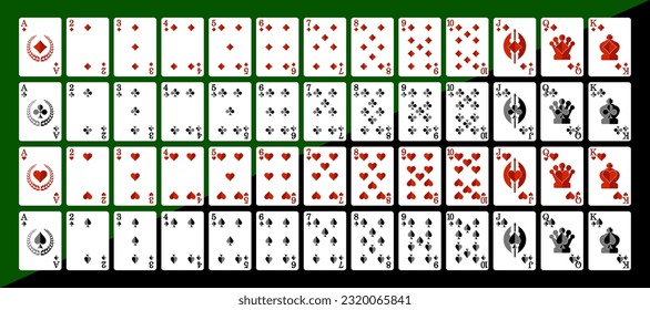 Playing cards for poker. Vector. Eps-10