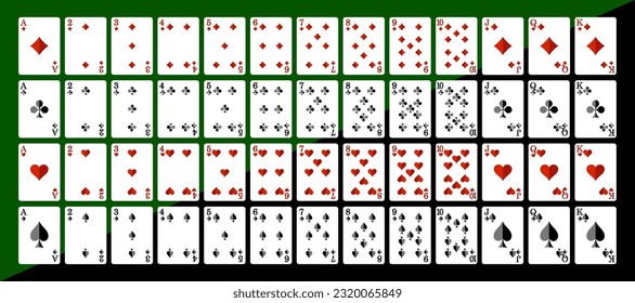 Playing cards for poker. Vector. Eps-10