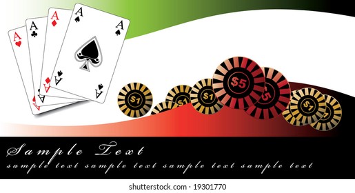 playing cards / poker / win / luck / gambling / in vector