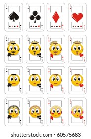 Playing cards, Russian. Vector Smile Illustration