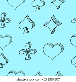the playing cards, seamless texture