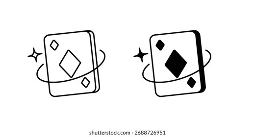 Icono de juego de cartas con fondo blanco Ilustración de stock de Vector