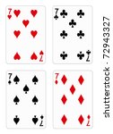 Playing cards - seven